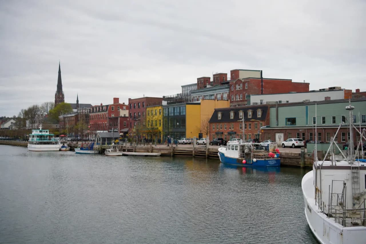 Rooftops and skyline of Charlottetown, Prince Edward Island — the area RooFix serves