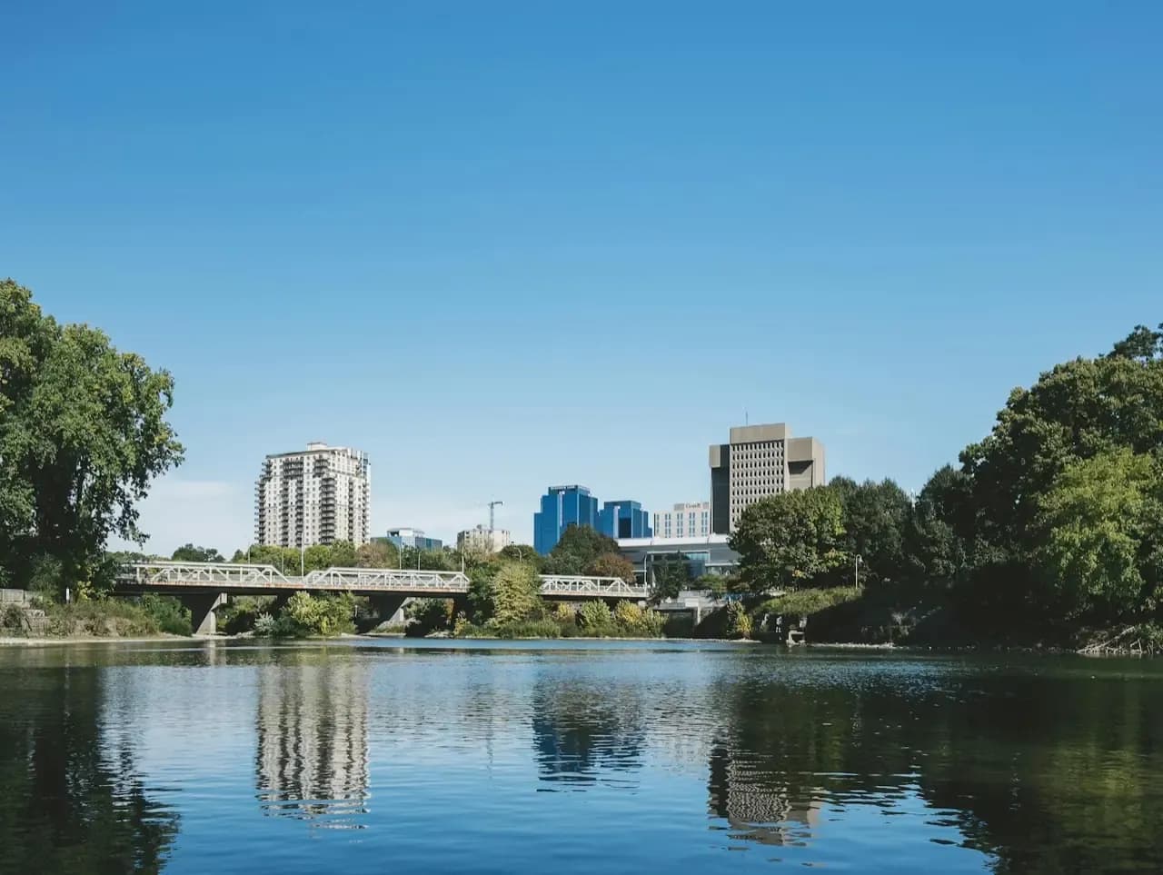 Rooftops and skyline of Guelph, Ontario — the area RooFix serves