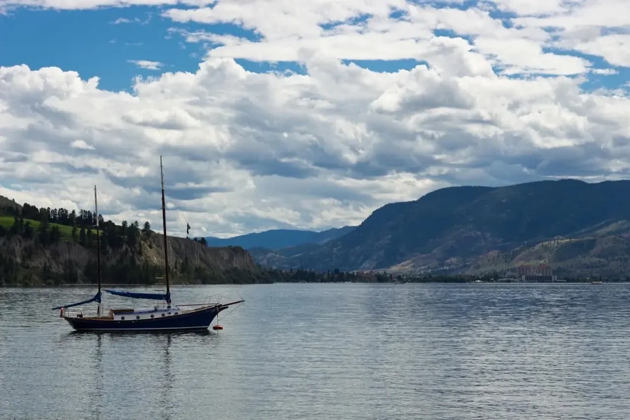 Rooftops and skyline of Kelowna, British Columbia — the area RooFix serves