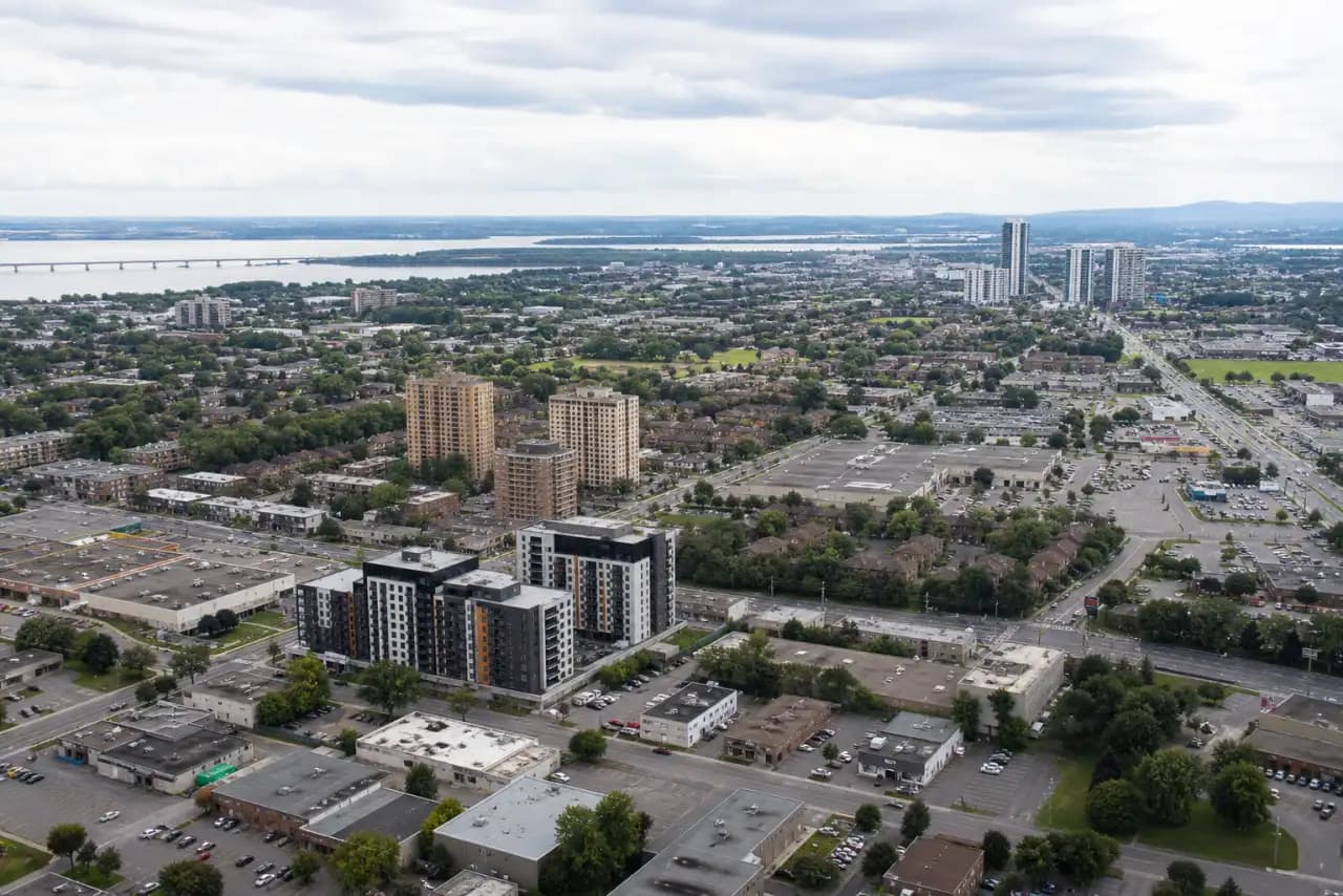 Rooftops and skyline of Laval, Quebec — the area RooFix serves