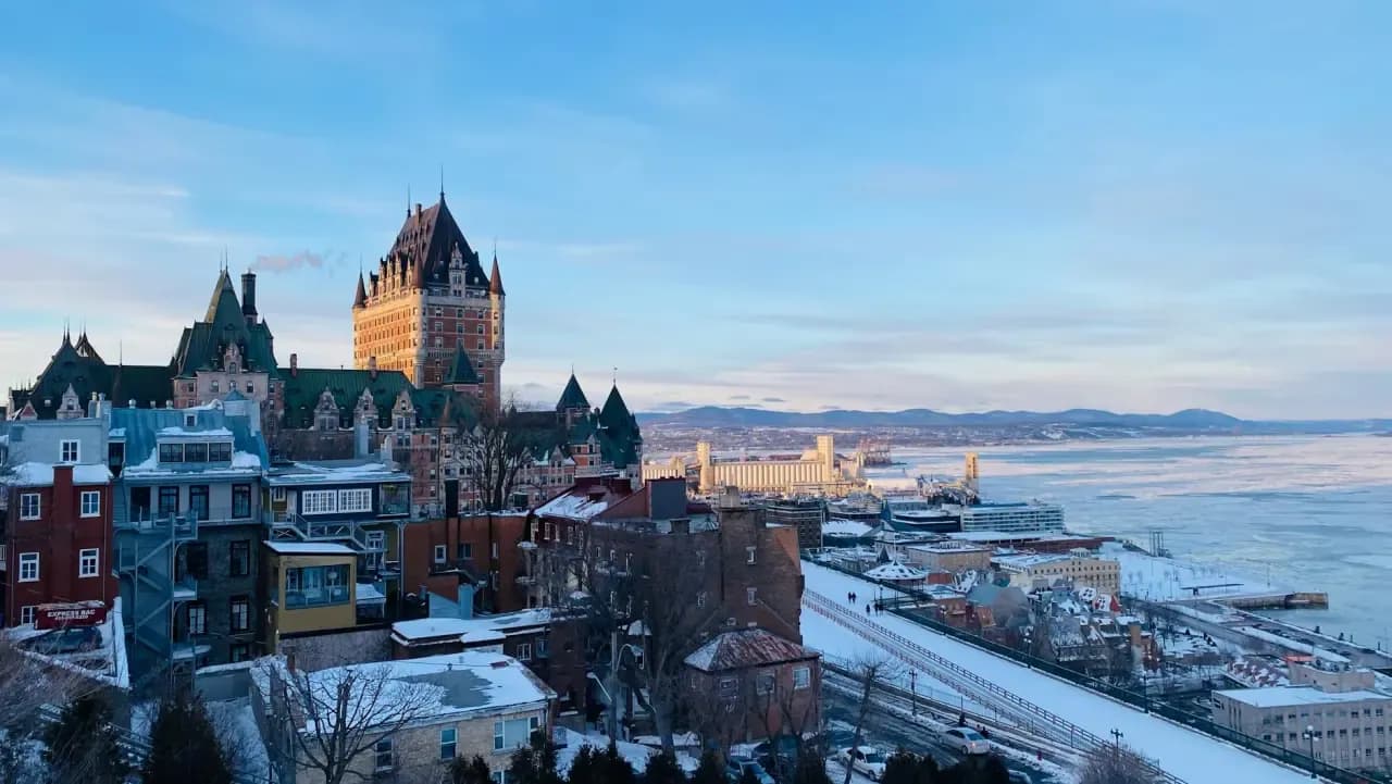 Rooftops and skyline of Quebec City, Quebec — the area RooFix serves