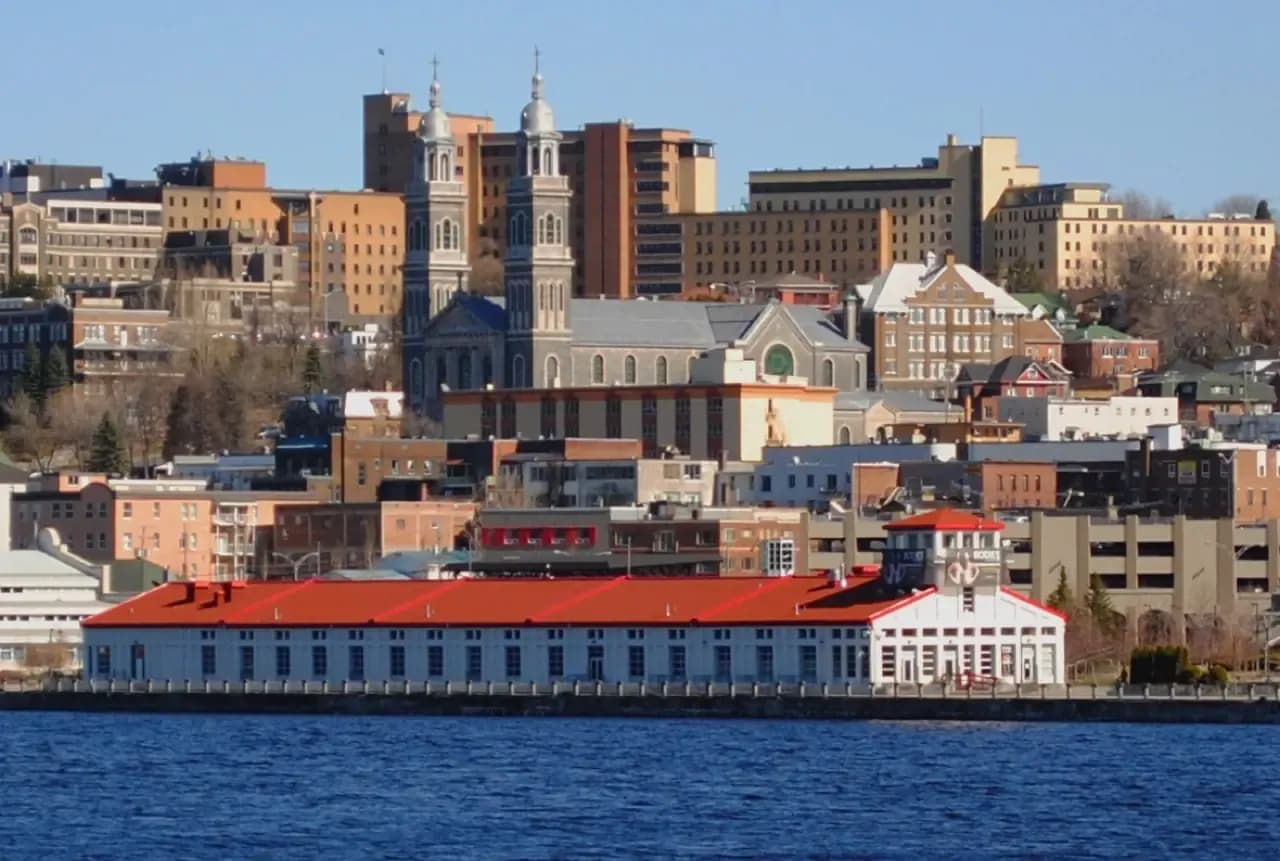 Rooftops and skyline of Saguenay, Quebec — the area RooFix serves